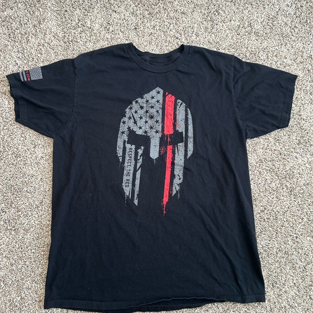 Spartan Helmet Black T-Shirt